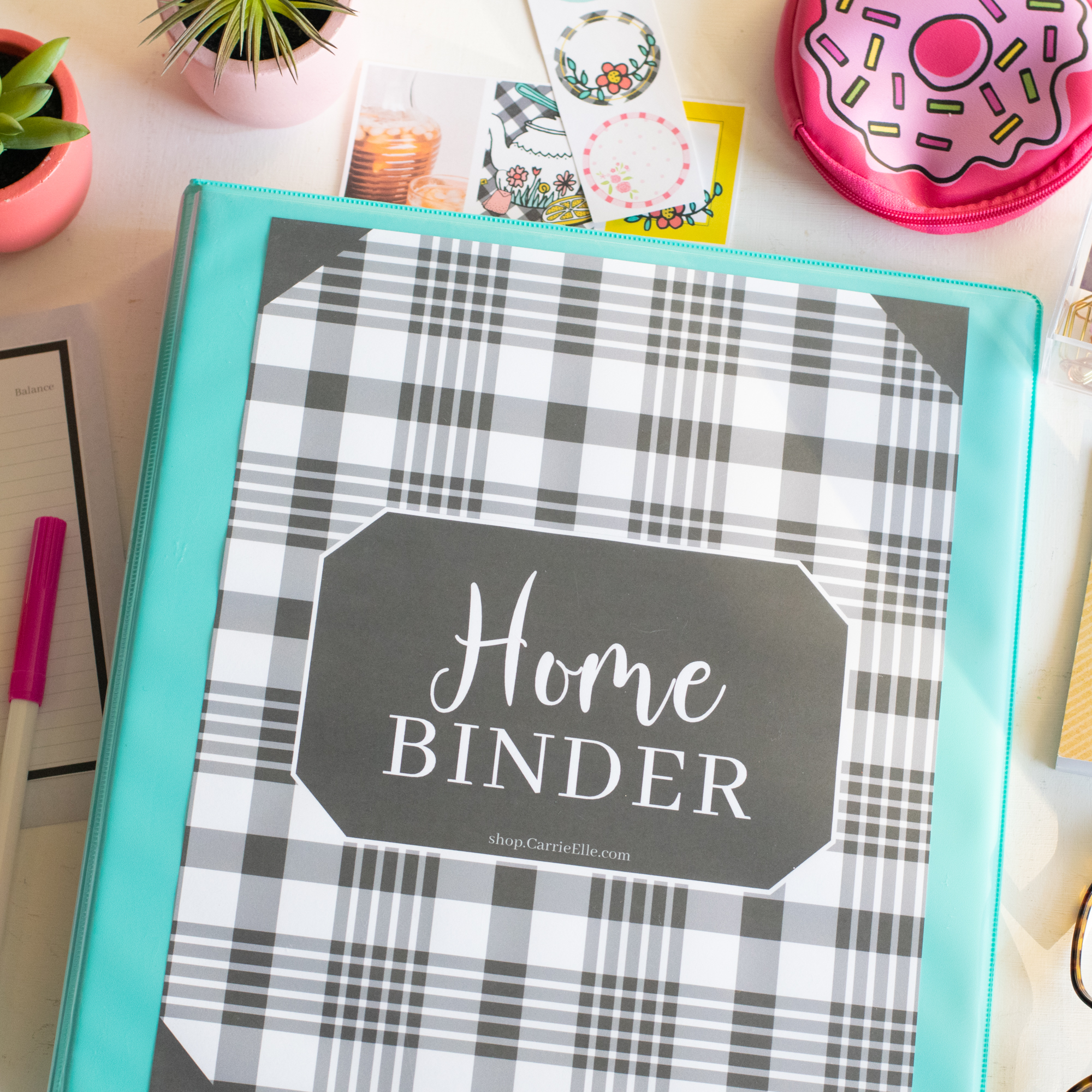 Printable Black and White Home Organization Binder