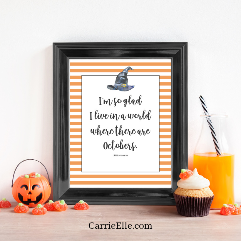 October Quote Wall Art
