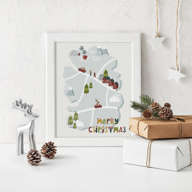 Christmas Town Wall Art