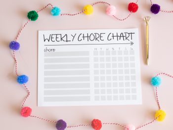 Black and White Chore Chart