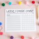 Black and White Chore Chart