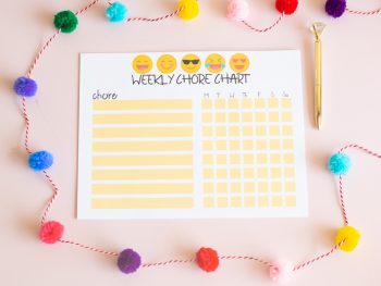 Emojis Chore Chart