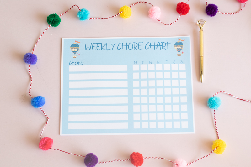 Hot Air Balloon Chore Chart