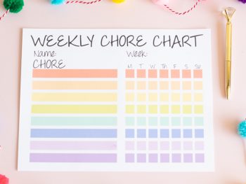 Rainbow Chore Chart