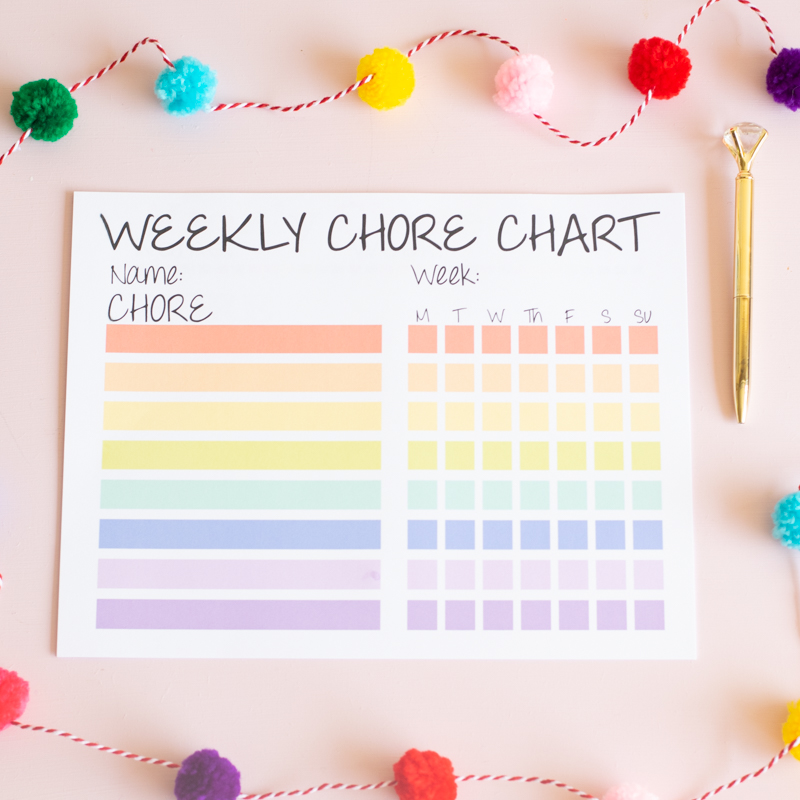 Rainbow Chore Chart