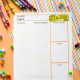 Back to School Shopping List