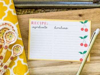 Summer Cherry Recipe Card