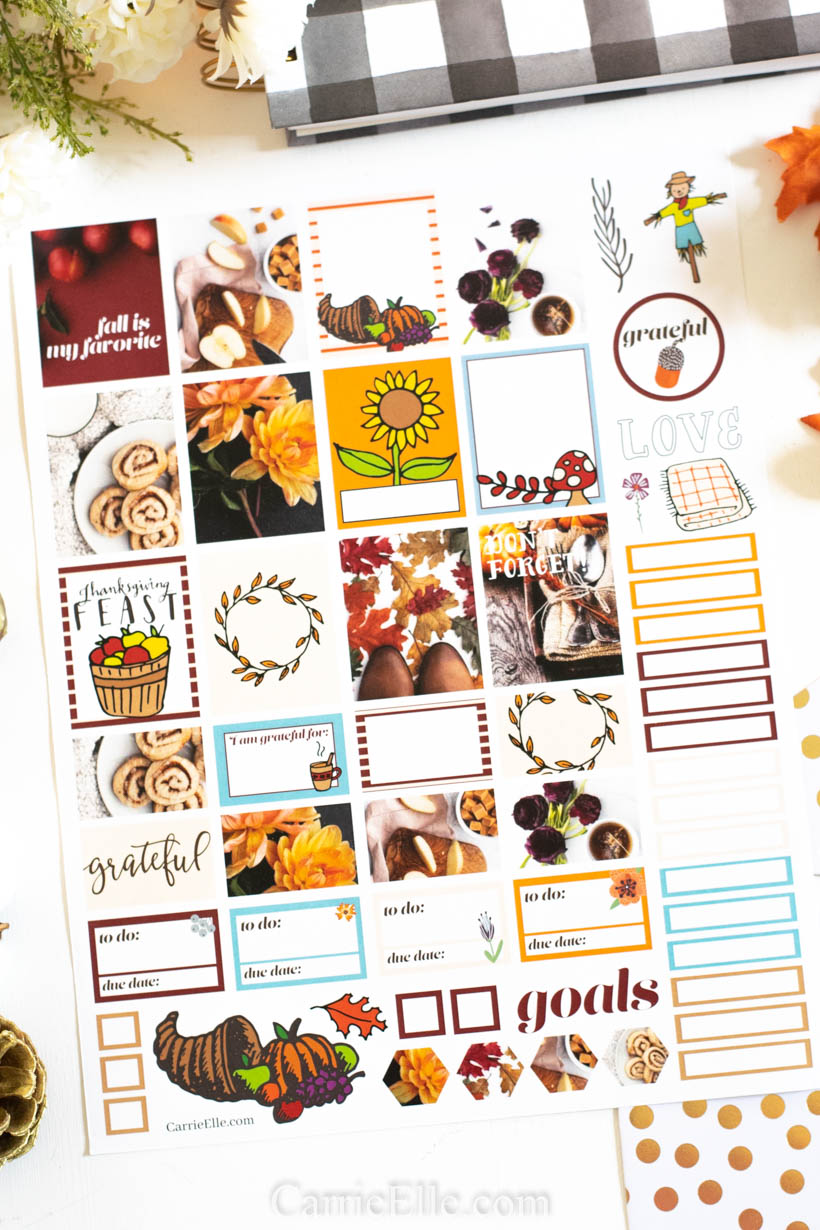 Thanksgiving Planner Stickers