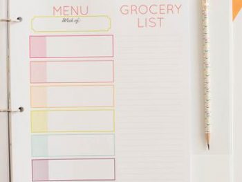 Colorful Meal Planning Pages
