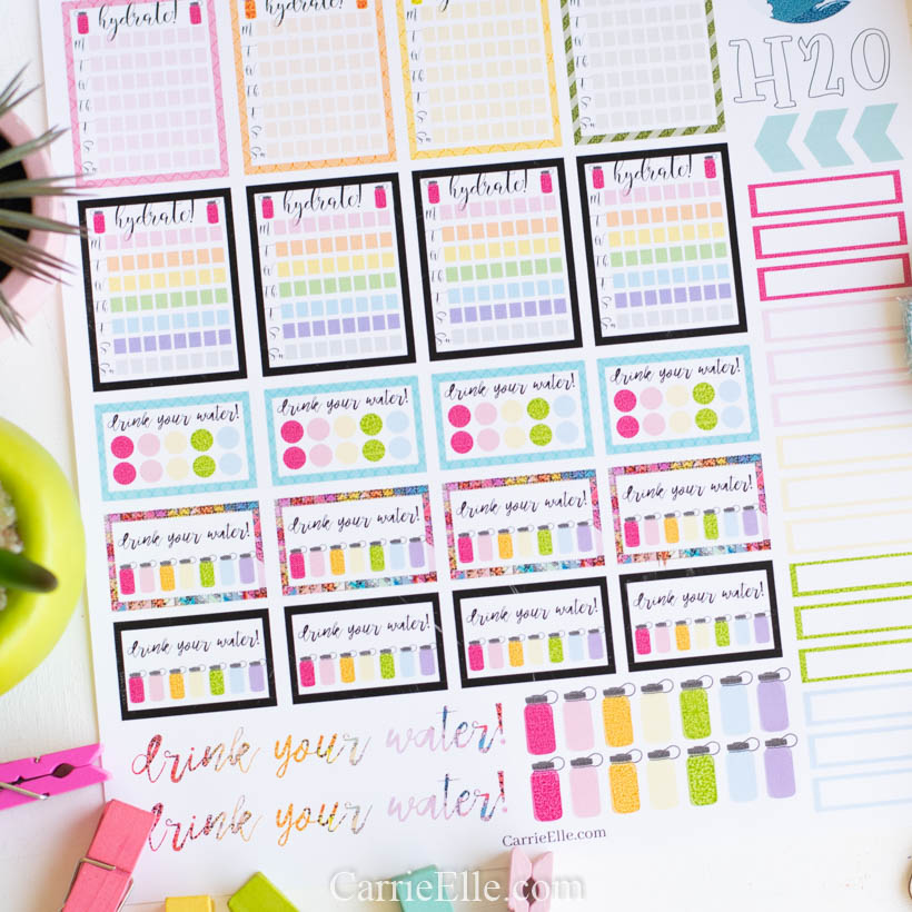Hydration Planner Stickers
