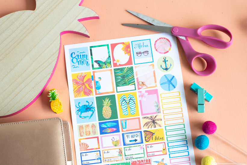 Beach Planner Stickers