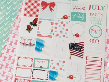 4th of July Planner Stickers