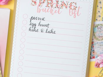 Printable Spring Bucket List