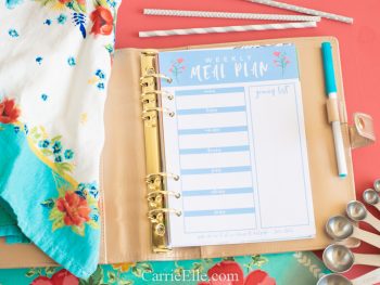 May Meal Planning Page
