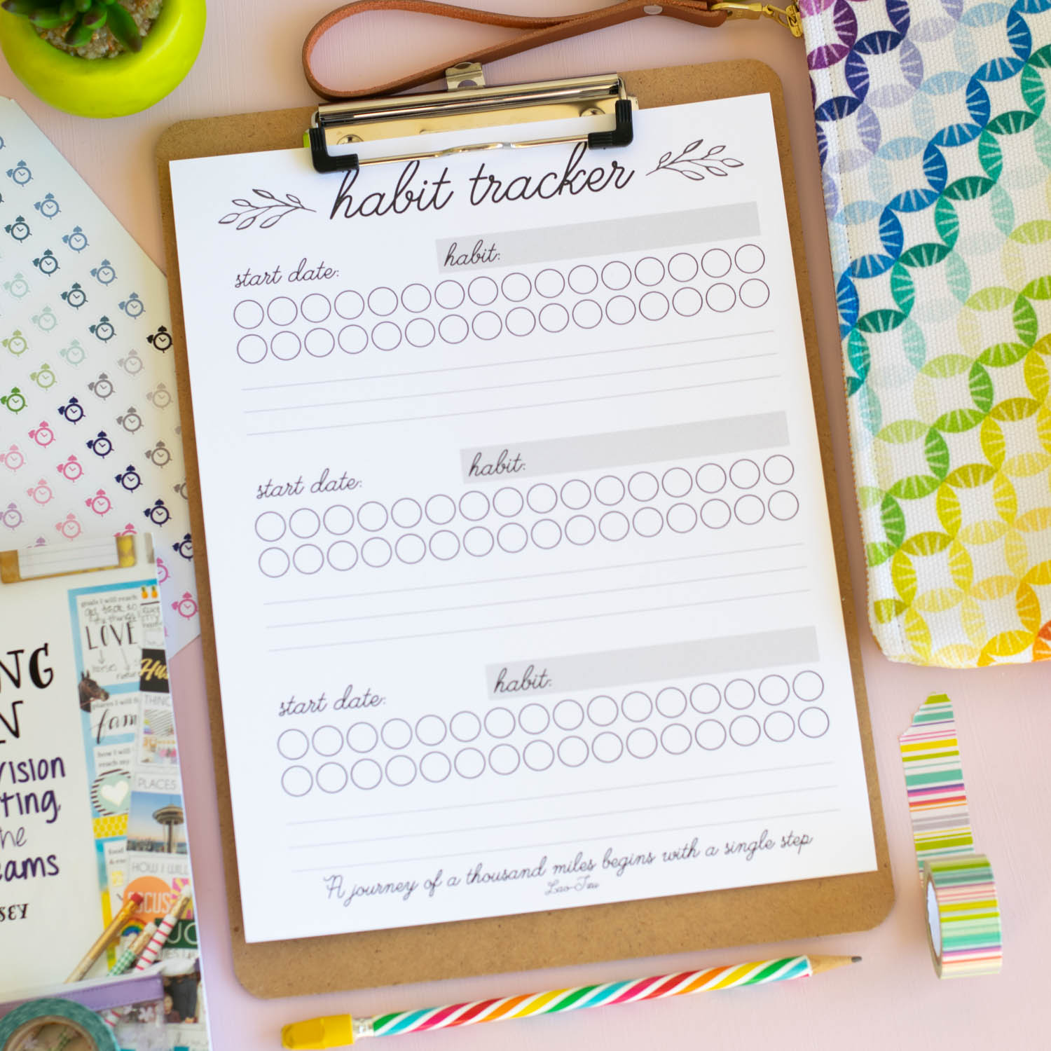 Black and White Habit Tracker