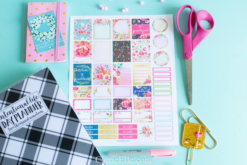 Printable Gratitude Planner Stickers