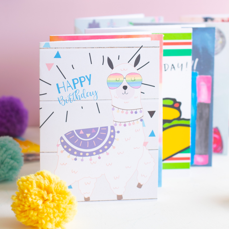 Llama Birthday Card