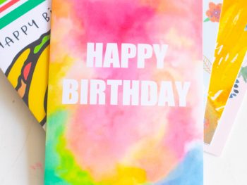 Rainbow Tie Dye Birthday Cards
