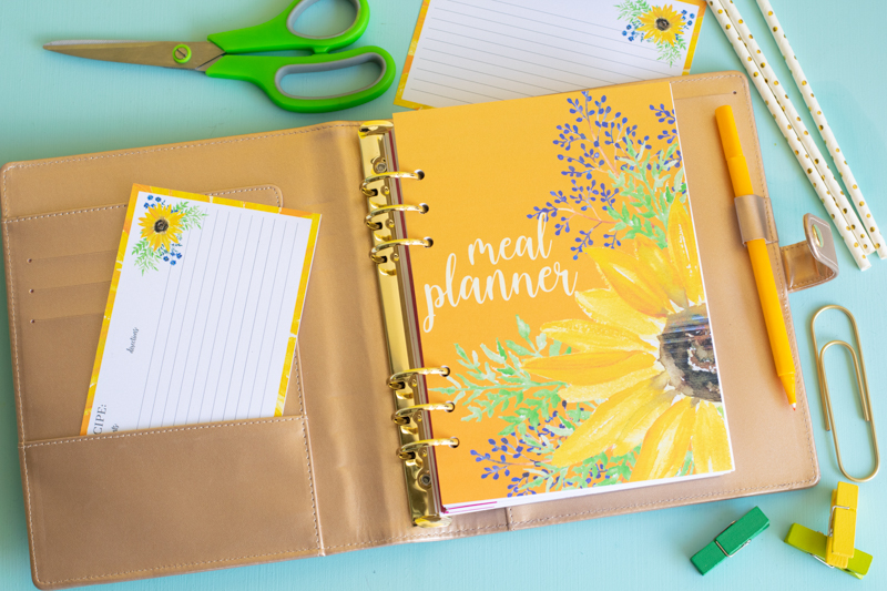 A5 Sunflower Meal Planner