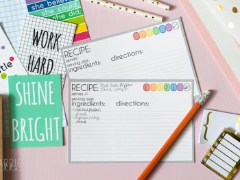 21 Day Fix Recipe Cards Grey