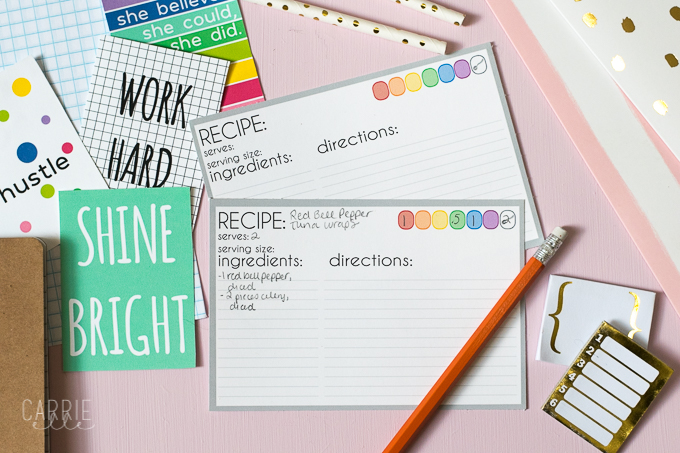 21 Day Fix Recipe Cards Grey