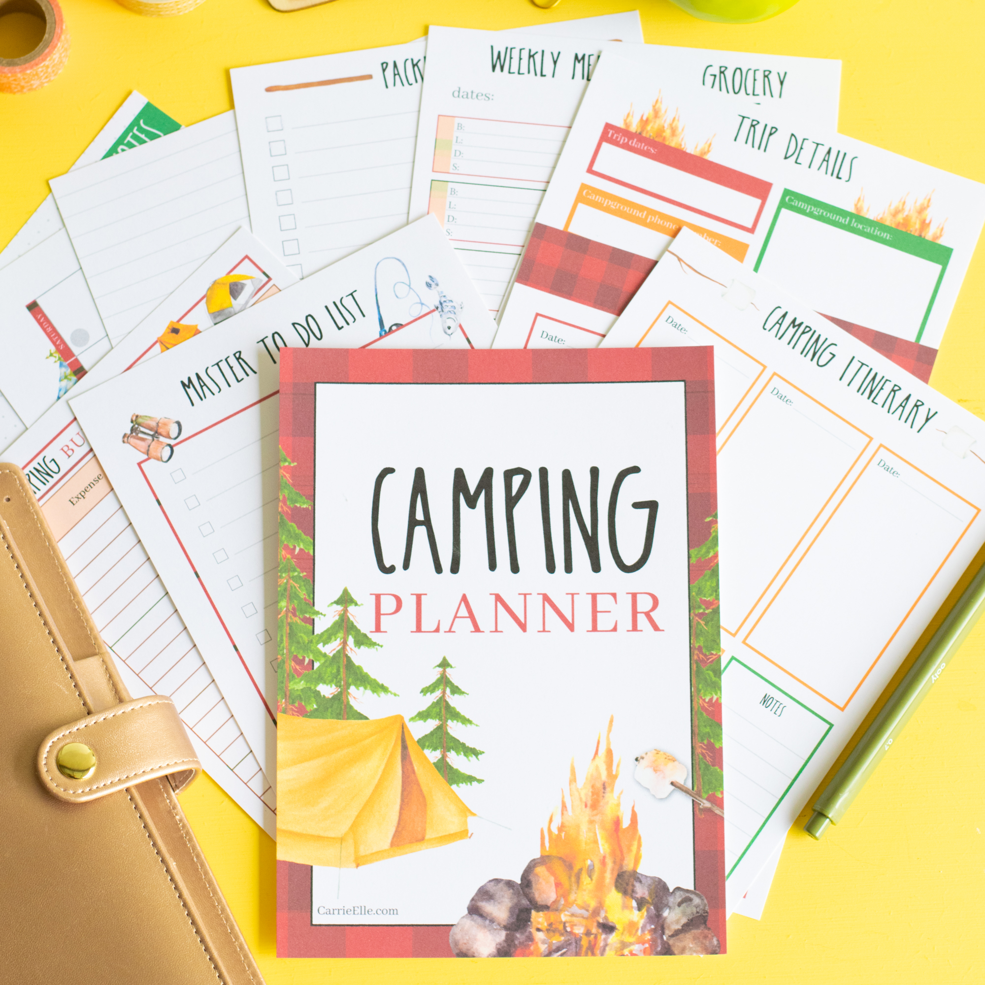 A5 Camping Planner Inserts
