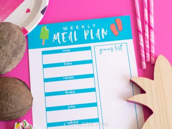 August Meal Planning Page