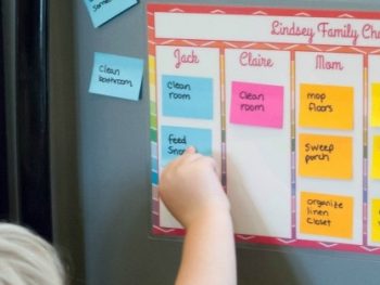 Rainbow Chevron Chore Chart