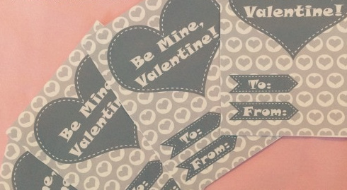 Black and White Heart Valentines