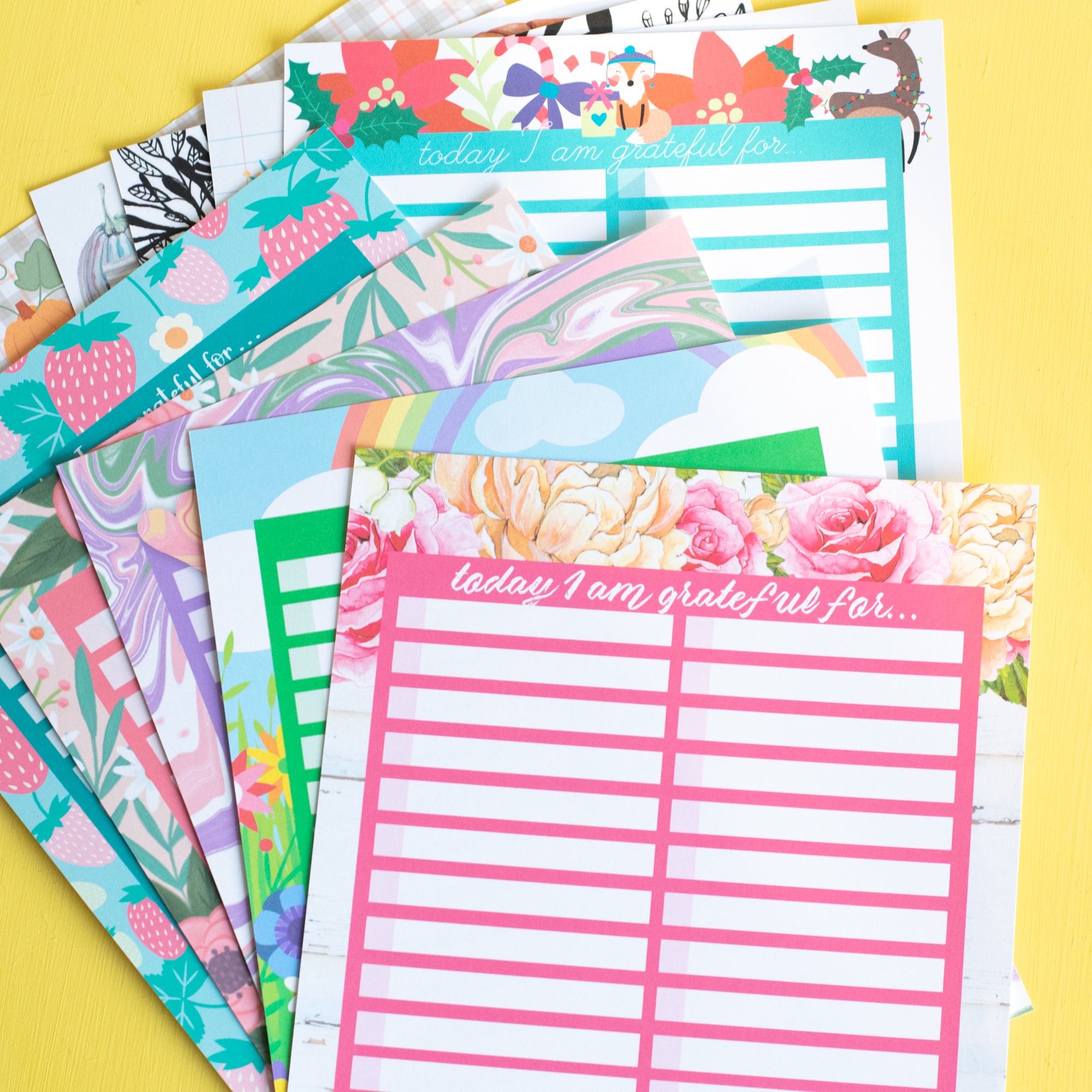 Monthly Gratitude Trackers