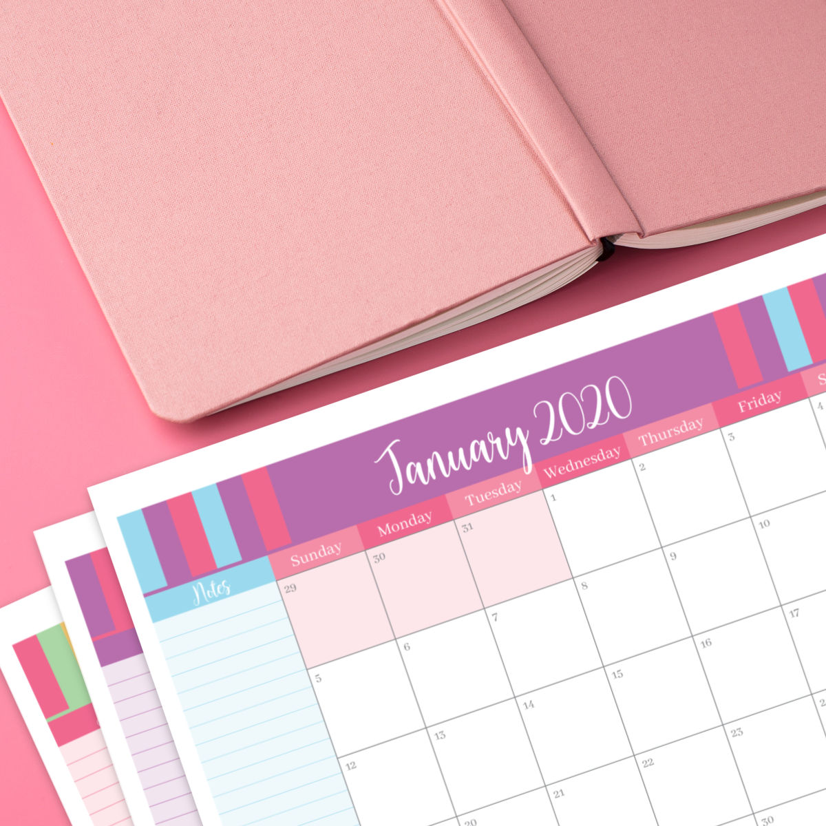 2020 Colorful Calendar