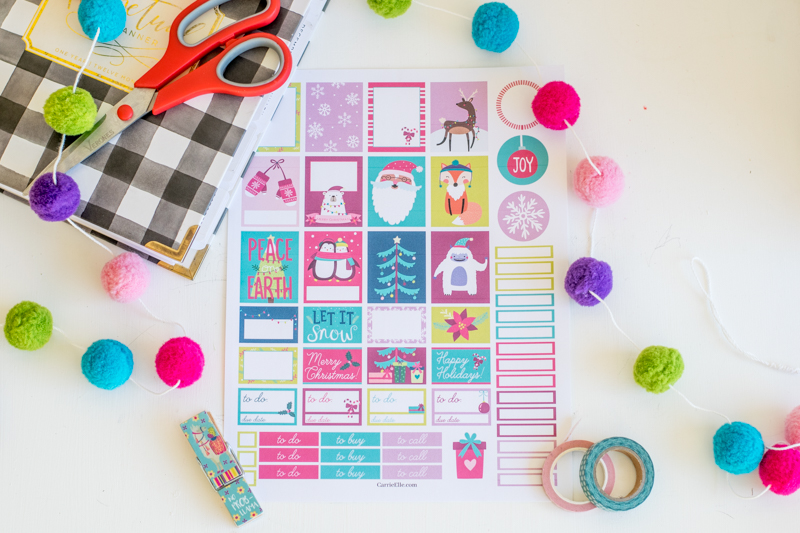 Colorful Christmas Planner Stickers