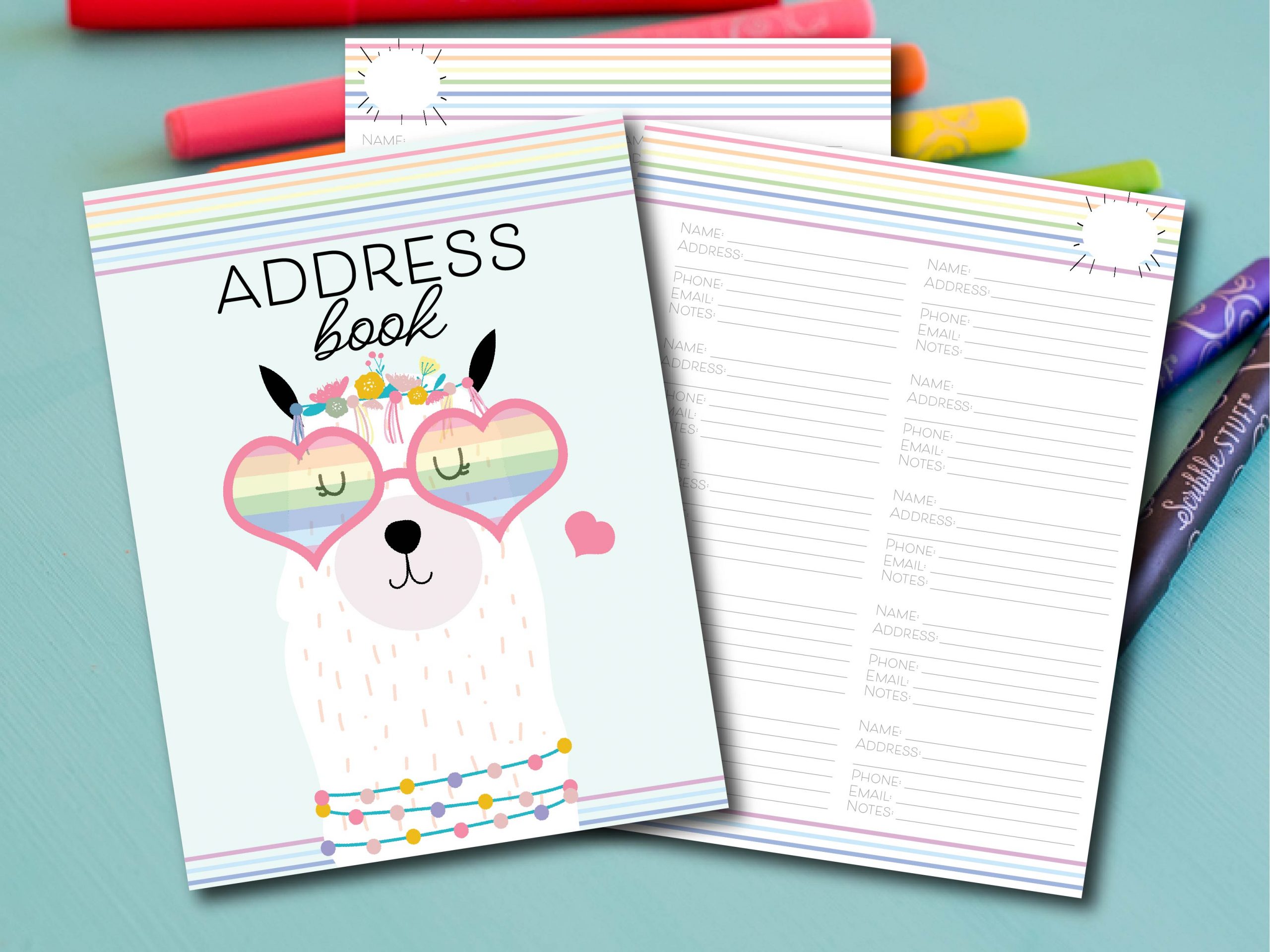 8.5x11 Address Book shop.carrieelle.com