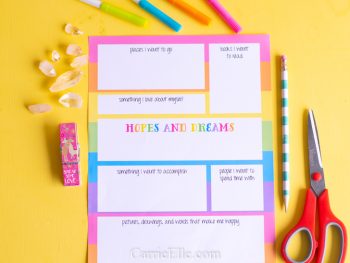 Vision Board Template for Kids