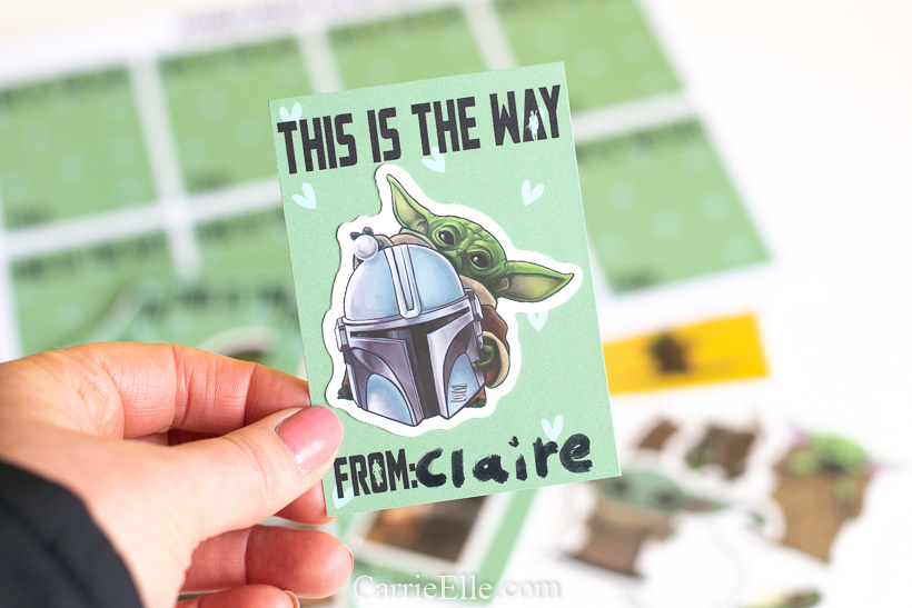 Mandalorian Baby Star Wars Valentines