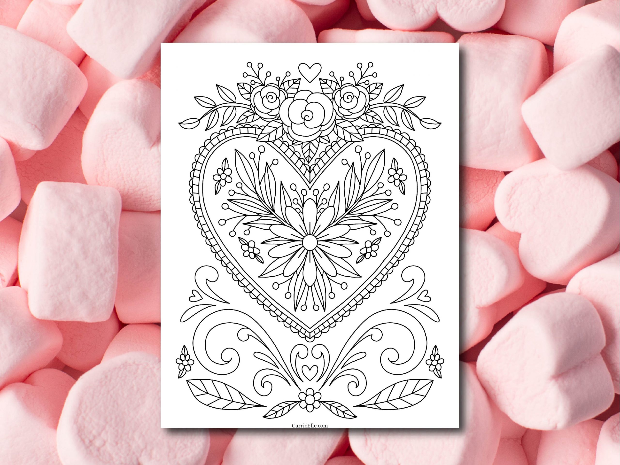Valentine's Day Heart Printable Shop.CarrieElle.com