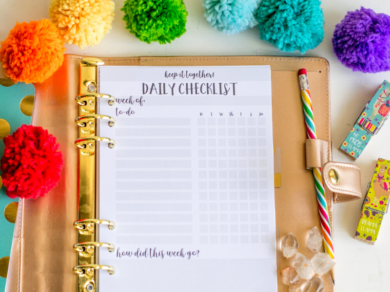 A5 Daily Checklist