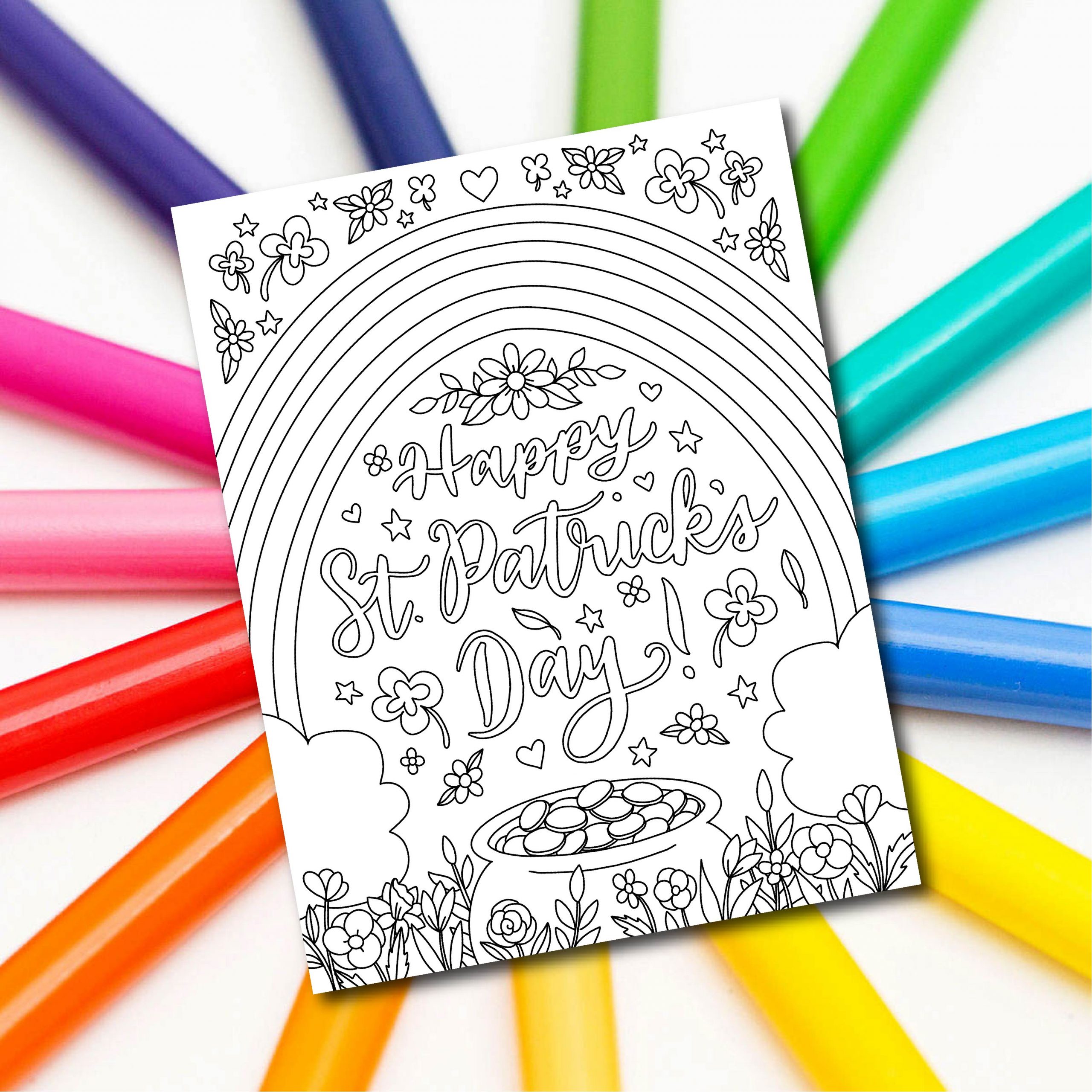St. Patrick's Day Coloring Page Shop.CarrieElle.com