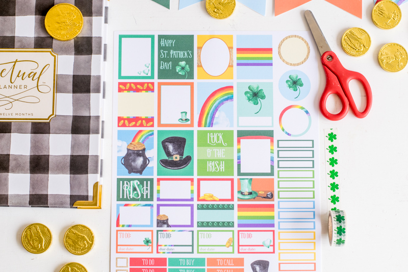 Printable St. Patrick's Day Planner Stickers CarrieElle.com
